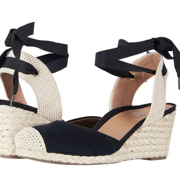 Vionic Maris Wedge Espadrilles with Ankle Wrap NWOT Size 8 - Picture 1 of 11